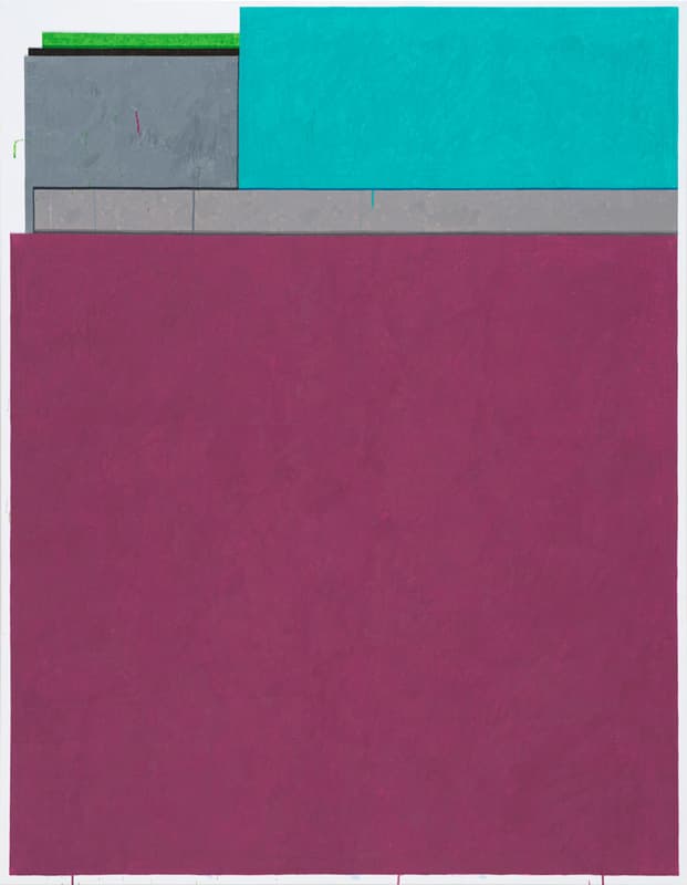Hyunsun Jeon, Red Wall, watercolor on canvas, 194x150cm, 2018