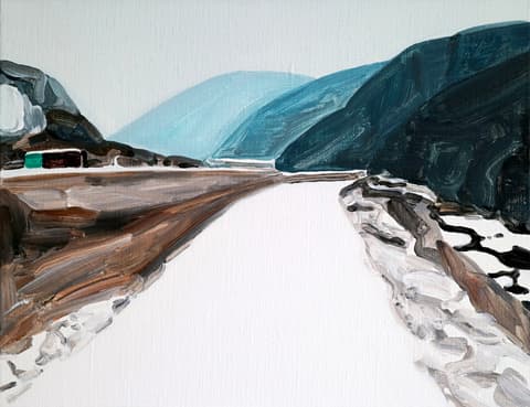 노석미, 눈이 온 뒤 After the snow 20, 2018, acrylic on canvas, 31.8 x 40.9 cm