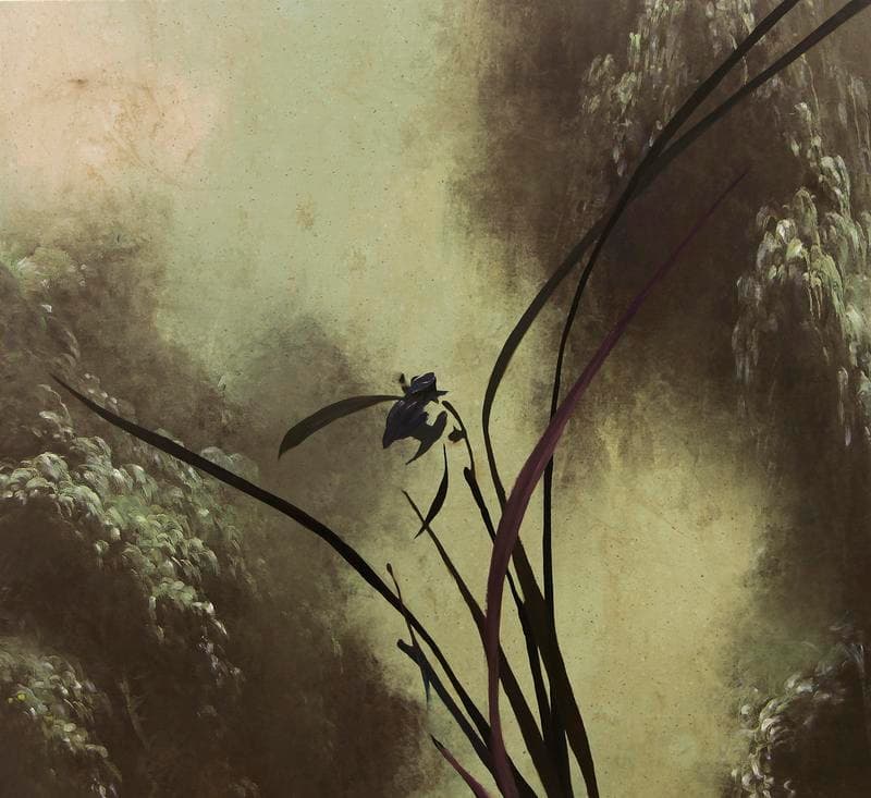 코디최, Noblesse Hybridige #19710B, 2019, Oil, cashew paint, digital print on artificial marble, 84 x 90 cm. Courtesy of the artist & PKM Gallery.