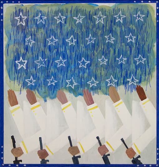 김가연, 무제, 캔버스에 유화, 점토, 89x94cm, 2019