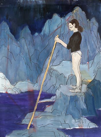 윤상윤, painter,41x21cm, oil on paper, 2016