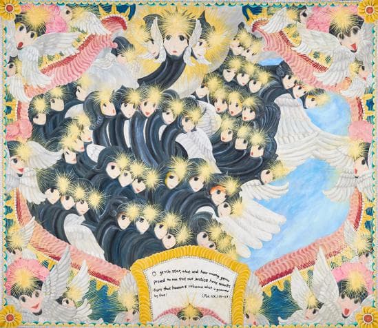 남진우, Victory for justice_2017 Oil, cotton collage on cotton_262x 302cm