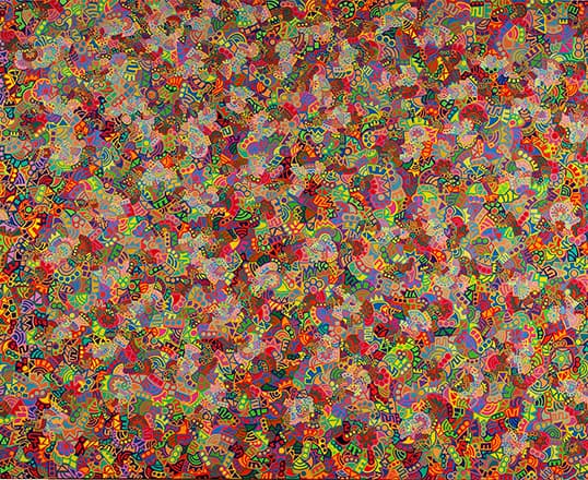 하민지, 세모 동그라미 네모, 2012, 캔버스에 아크릴, 162.2x130.3cm