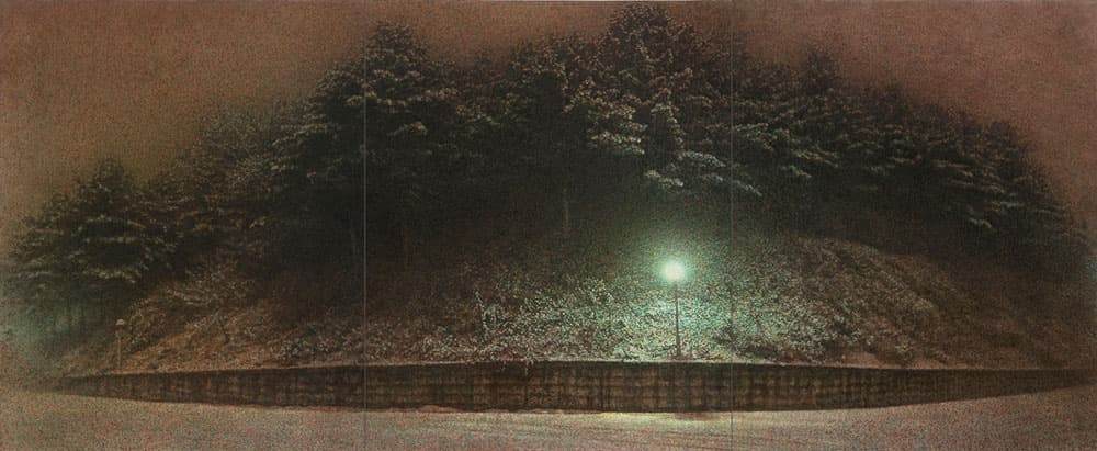 이만나, 눈 성, 캔버스에 유채, 162 x 393 cm, 2013