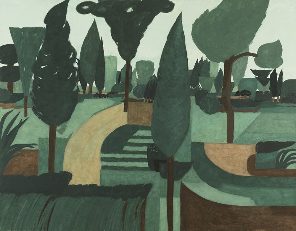김현수_서 있는 숲_장지에 채색_91×116.8cm_2021