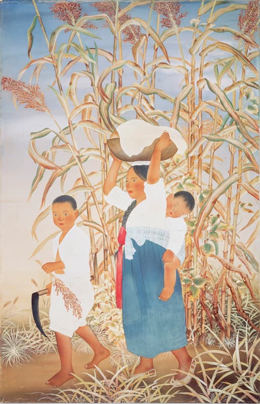 김기창(1914-2001), 가을, 1935, 비단에 먹, 채색, 진채, 170