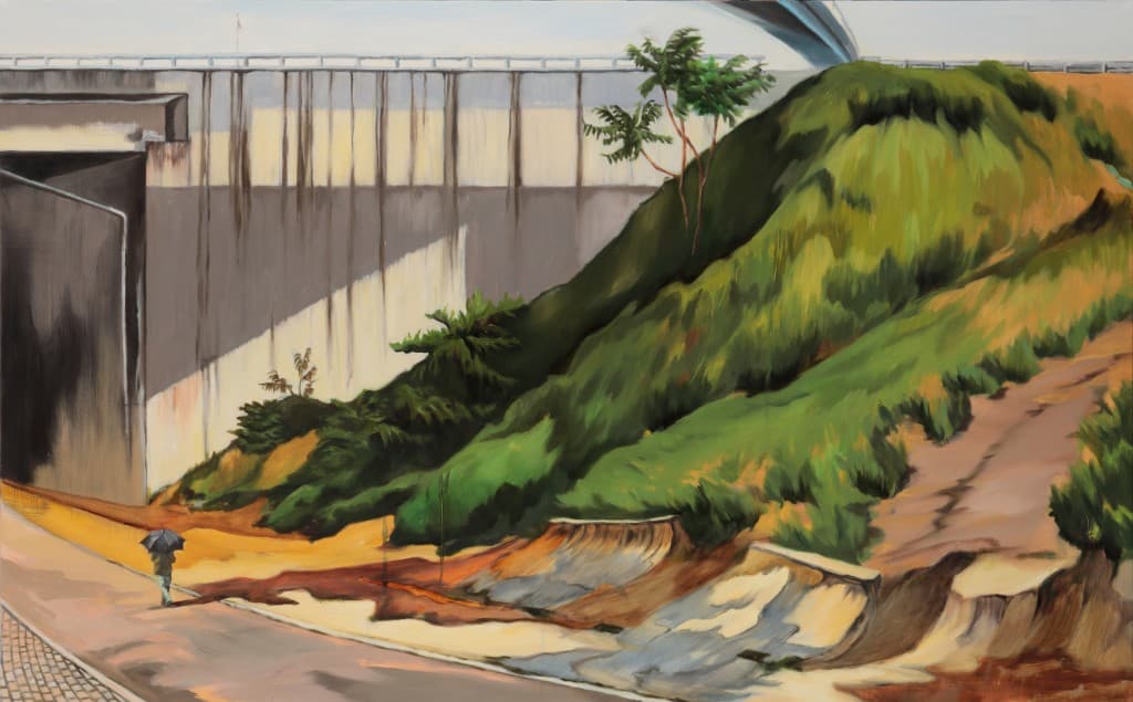 김잔디, Riverside, 73x117cm, oil on canvas, 2017