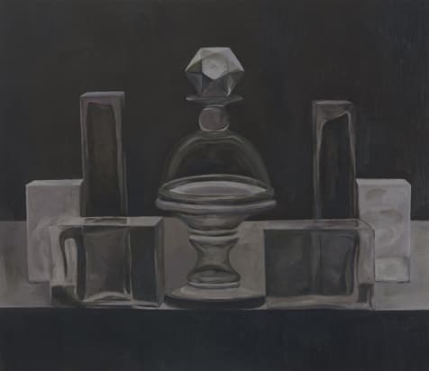 Still Life in Dark Grey, Oil on Canvas, 130×112.5cm, 2016