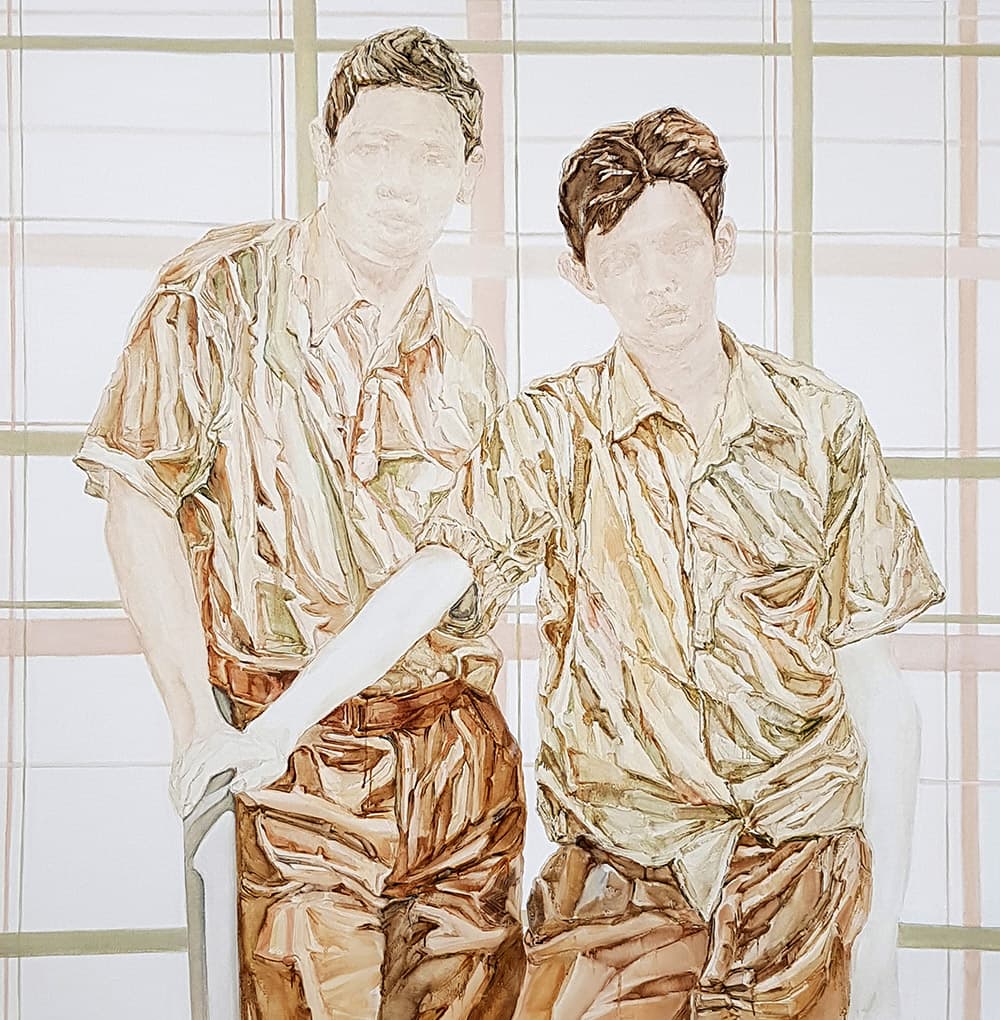 구나, Boys, oil on canvas, 144.5x147cm, 2018