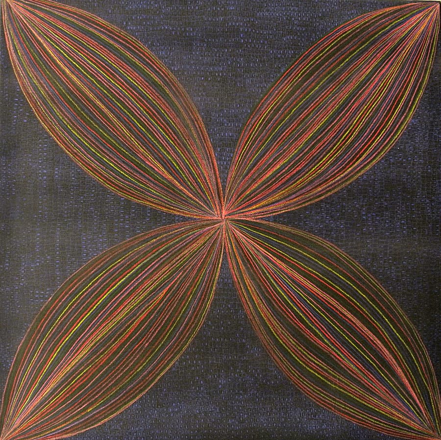 조은영, 첫번째 밤_727x727 mm_철가루, 젯소, 색연필_2020