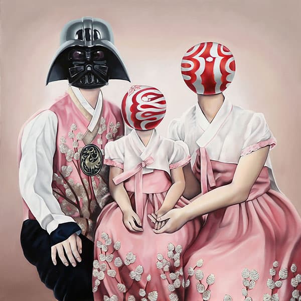 진효선,  I am your father 72.7 X 72.7 Oil on canvas 2015