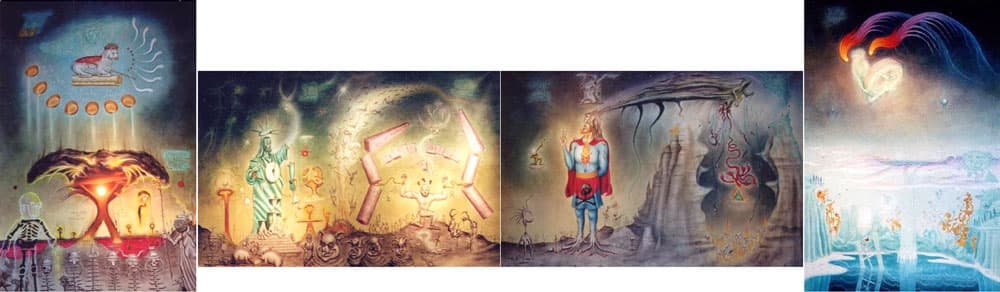 APOCALYPSE TO ETERNITY, Acrylic on Canvas, 290 X 944 cm(각182m X 290 cm) 1998