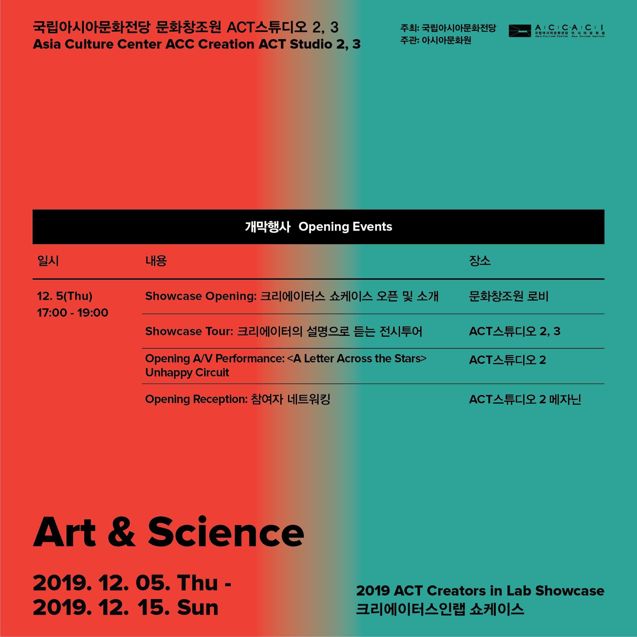 2019 ACT 크리에이터스인랩 쇼케이스 : Art & Science 2