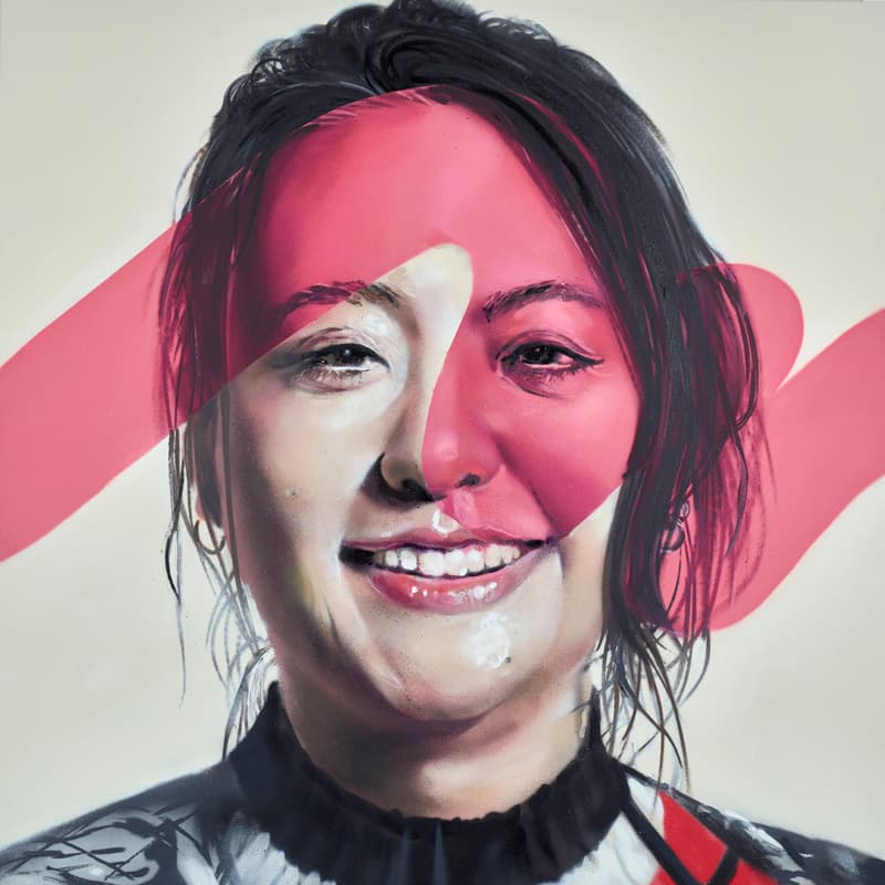 Merry MJ by XEVA, Spray Paint on Canvas, W1,300 X H1,300(mm), Unique