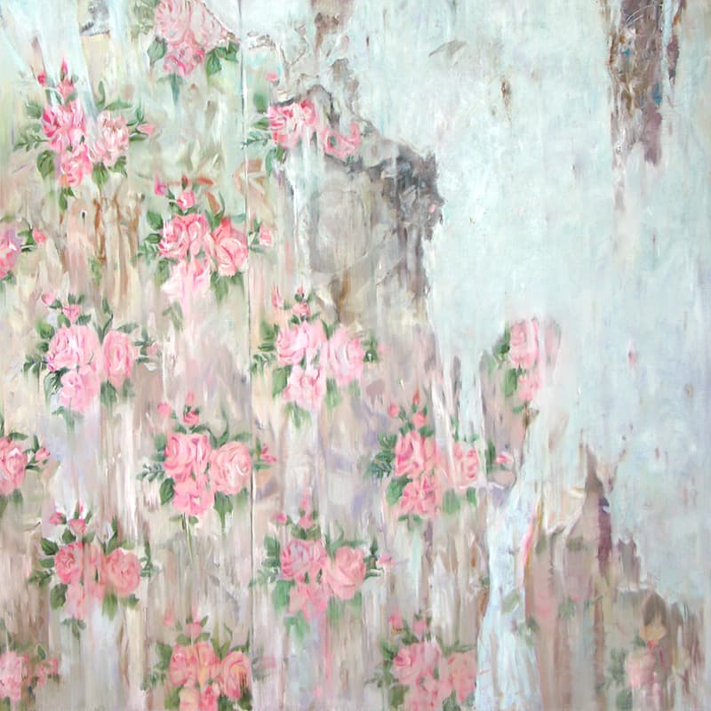 Yoon Suk One, Rose, 2020 oil on canvas, 100 x 100 cm