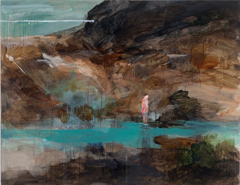 김선영, 벅찬 땅, 장지에 채색, 91x117cm, 2015
