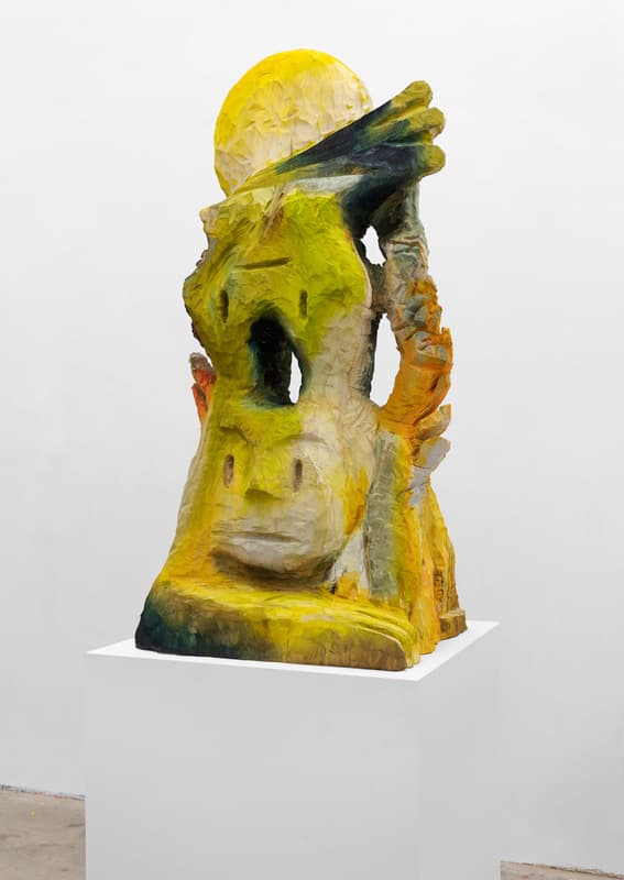 Joshua Nathanson, Inverse Relation, 2019, Wood (Poplar) and oil paint, 46h x 30w x 21d in (116.84h x 76.20w x 53.34d cm)