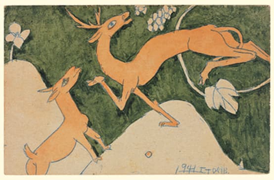 엽서화 1941년 5월 13일, 종이에 수채, 9 X 14cm
