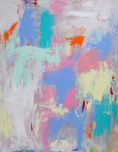 박지현, Color Fantasy, 116.8cm x 91.0cm, Mixed Media on Wood Panel with Linen, 2018