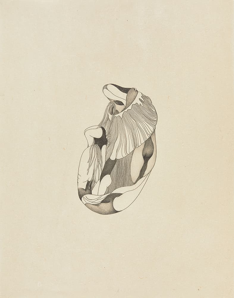 국동완 <나는 셋 아니 넷 아니 다섯 (드로잉 25주)>, 한지에 흑연, 56 x 44 cm, 연작 41점, 2020