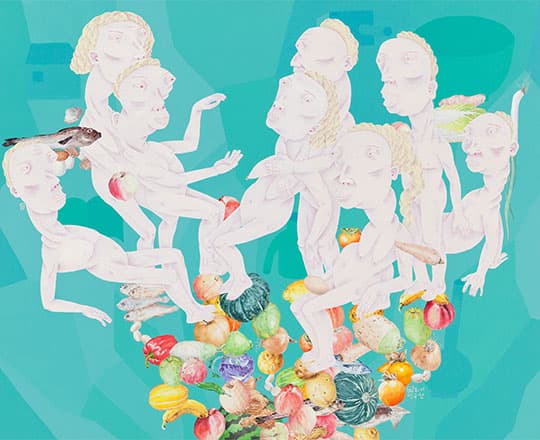 박수만, 그 곳에 서다, 2015, 캔버스에 유채, 아크릴릭, 62x130cm
