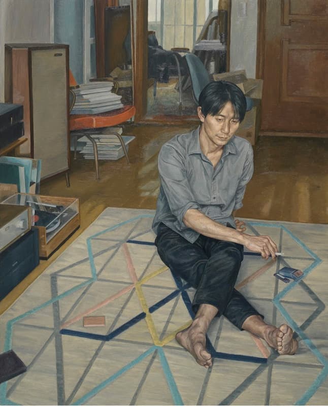 서동욱, 〈담배피는 DW〉, 2019. 캔버스에 유화, 162.2 x 130.3 cm. 이미지 출처: 작가