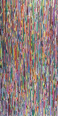 우제길, Light2018 C White tape collar on panel,  240.0x120.0cm, 2018
