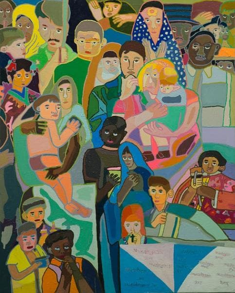 신동민, 잉꼴보_162x130cm_Oil on canvas_2012