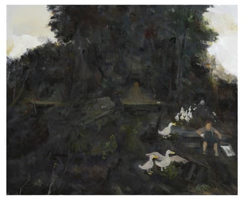 박세진_검은그림, 흰그림 (feat, 부원희 작가의 시 <부동시>)_oil on canvas 50.5x60.8cm_2018