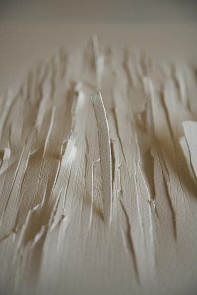 Ecriture blanche, 2016, 캔버스에 아르쉬 종이, 송곳으로, 40 x 30 cm