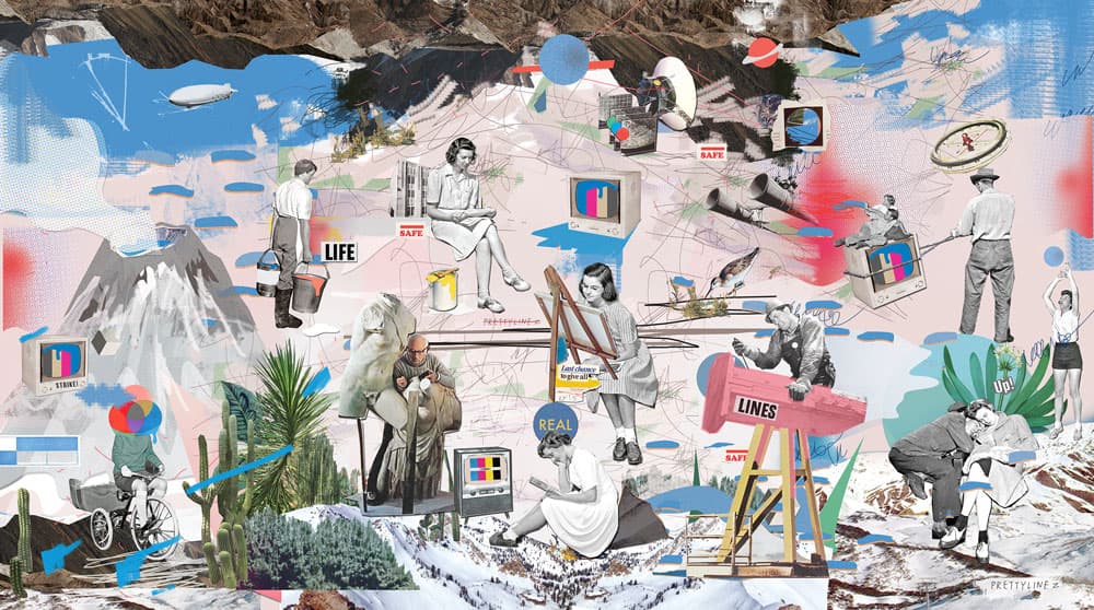 박정현, PRETTYLINEZ IDEA LIFE, graphic collage, digital print, 145x81cm, 2015 (limited 3).jpg