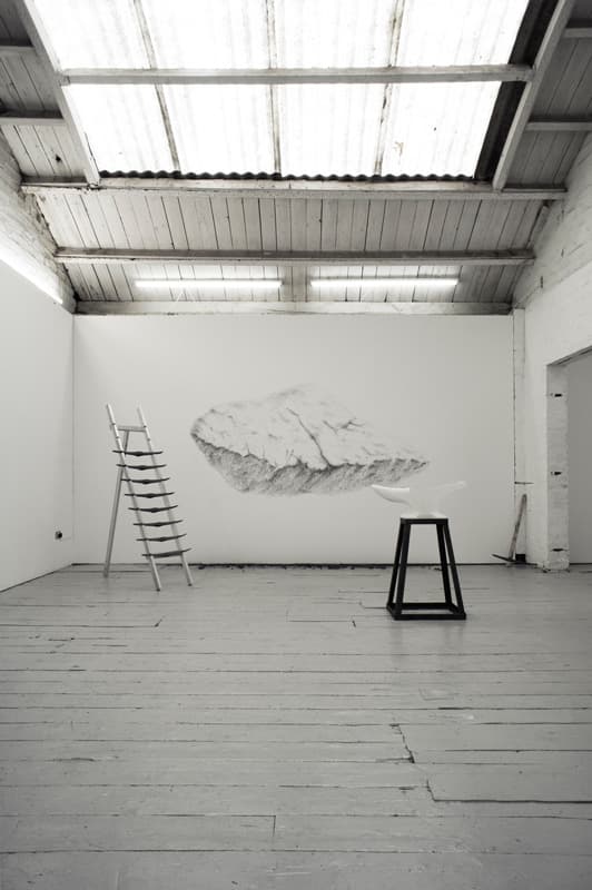 이의성, 생산적인 드로잉 Productive Drawing, Graphite Powder, Clay, Steel, Wood, Aluminum, Plaster Dimension Variable