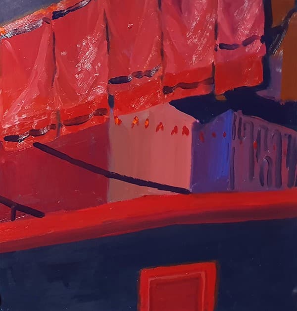 함송이, 서울려관, 30x30, oil on paper, 2019