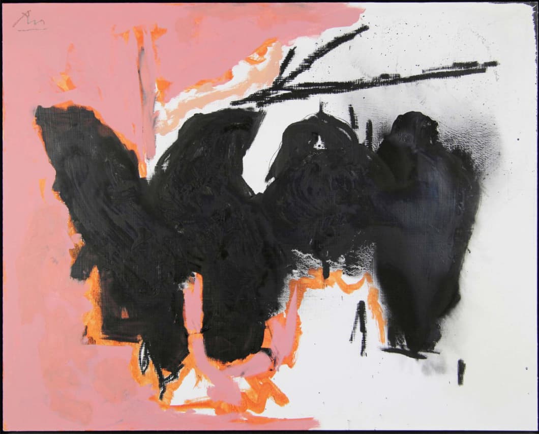 Robert Motherwell, Elegy to the Spanish Republic No.163, 1979-1982, Acrylic and Conte crayon on board, 59.1 x 74.3 cm