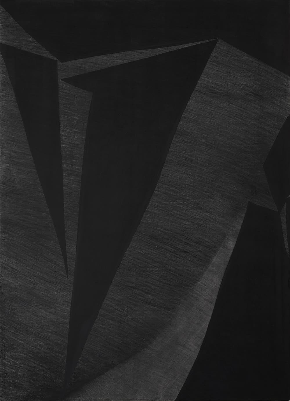 양정화, Untitled Shift, 182.0×132.0cm, gouache, conte, charcoal on canvas, 2019