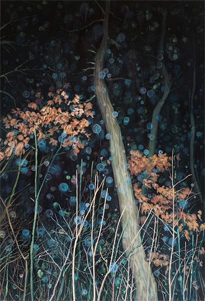 Hyunjung Kim, 수없이 많은 우연들로 인한 밤, 2017, oil on canvas, 116.8x80.3cm