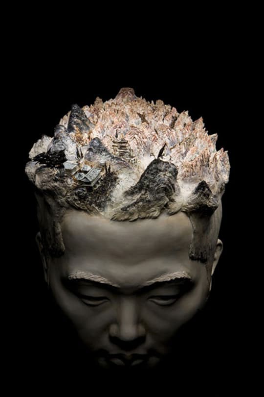김윤재_그리운 금강산 연작8_ 혼합재료에 아크릴 먹 채색_65×55×55cm_2009