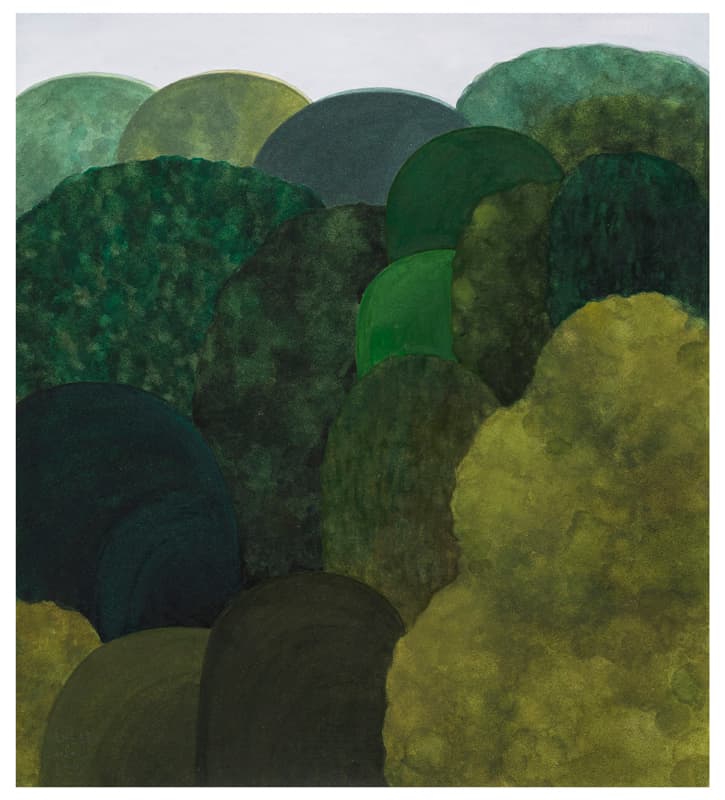 표영실, 무거운 초록, 2020, watercolor on paper, 28x25.3cm
