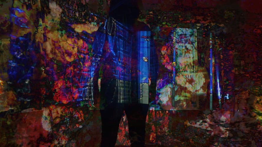 Mark Reamy, "Vortex," Screenshot from a collection of 15 composite videos, each 1 minute in length. 2017.