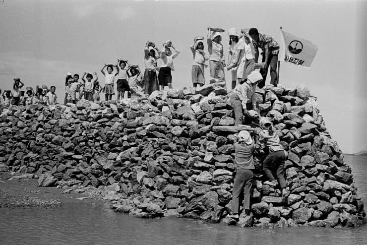 ​<새마을 운동, 신안 사치방파제 공사, 1971년 9월>