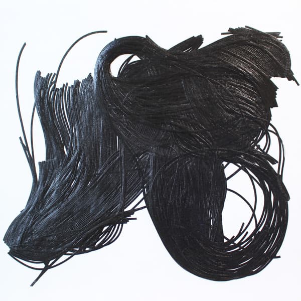 전윤정_Apophenia series 2_캔버스에 검은색 라인 테이프_45×45cm_2019