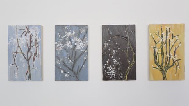 차기율,  매화몽, 15x25cm(4개), Acrylic Color on Board, 2017