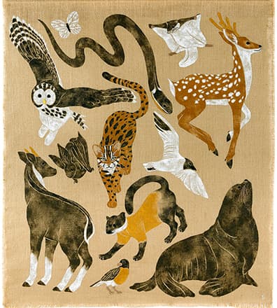 백은하, 사라져 가는 것들, 2015, 천 위에 혼합기법, 120x110cm
