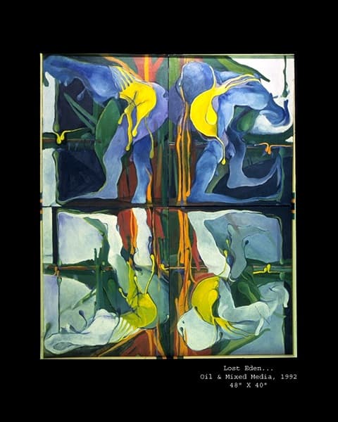 홍영숙, <Lost Eden>, oil on canvas, 122x102cm, 1992