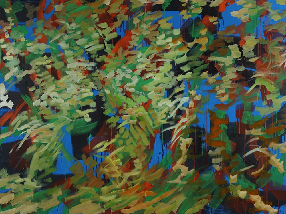 정직성, 녹색풀, 193.9×259.1cm, acrylic and oil on canvas, 2016