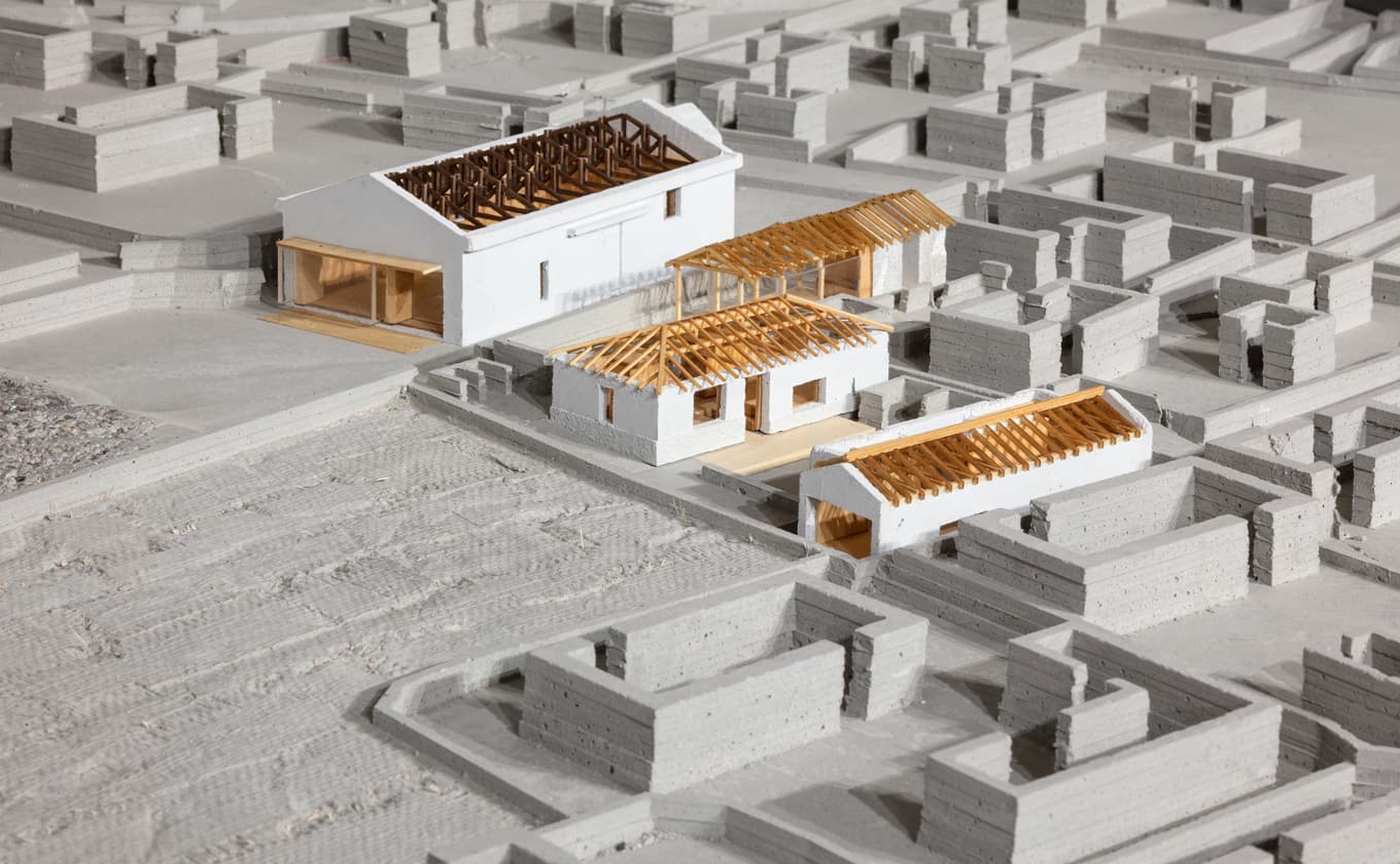 Gapado Archive, Village and Farmland, Paper, concrete, 250 x 250cm