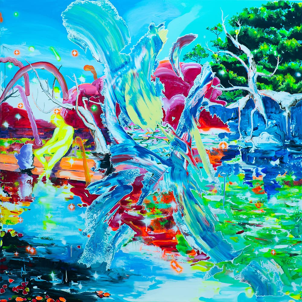 이세준 <여름의 틈으로부터> oil, acrylic on canvas, 130.3×130.3cm, 2022