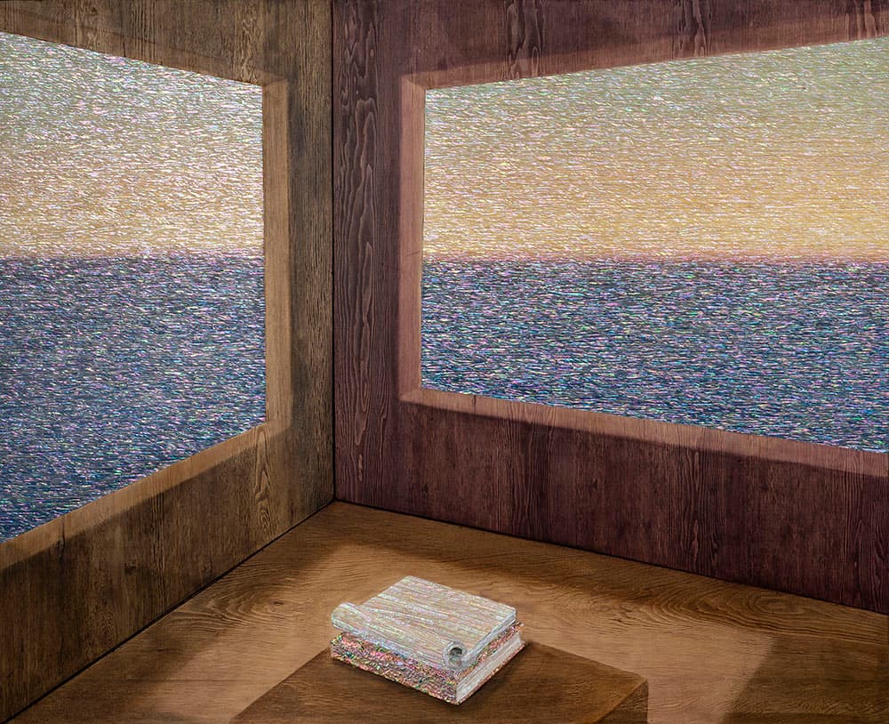 차경-Ocean Rhapsody, 130x160cm Mixed media(mother of pearl), on wood, 2022