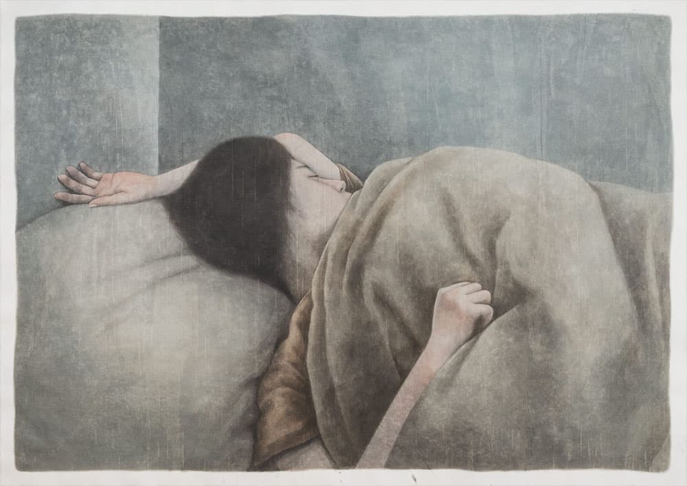 양유연_초석_150×210cm_장지에 아크릴릭_2021