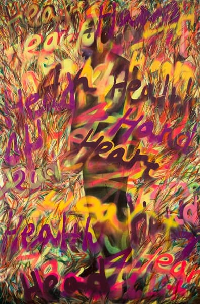 이진우, 4H, 캔버스에 유화물감, 스프레이 페인트, 97cm x 145.8cm, 2017